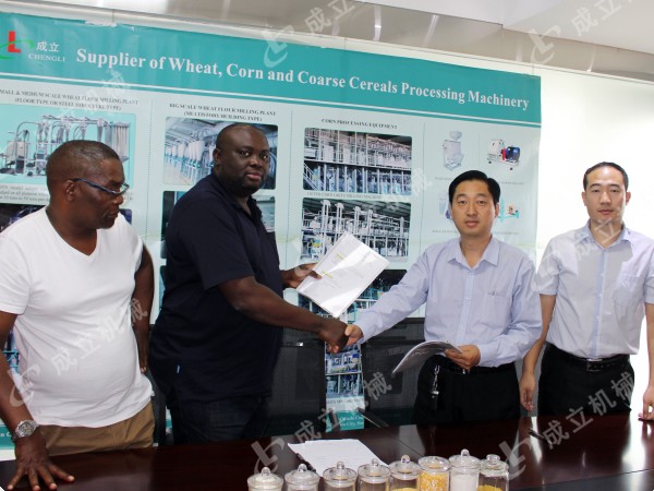 南非客戶簽訂日產50噸玉米粉加工設備，達成協議